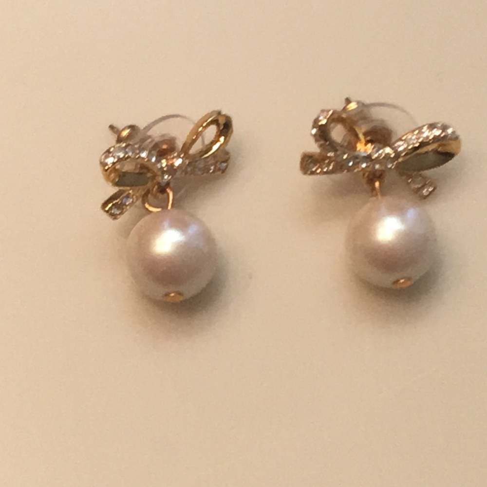 Kate Spade Bow Pearl Earrings